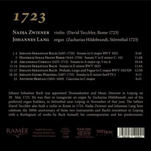 Produktbild: 1723: Bach,Bertali,Biber,Corelli & Pisendel