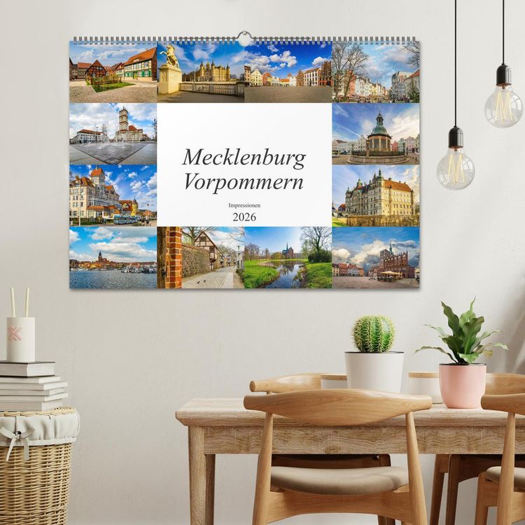 Produktbild: Mecklenburg Vorpommern Impressionen (Wandkalender 2026 DIN A2 quer), CALVENDO Monatskalender
