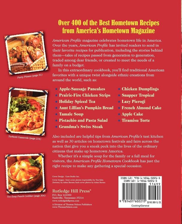 Produktbild: The American Profile Hometown Cookbook