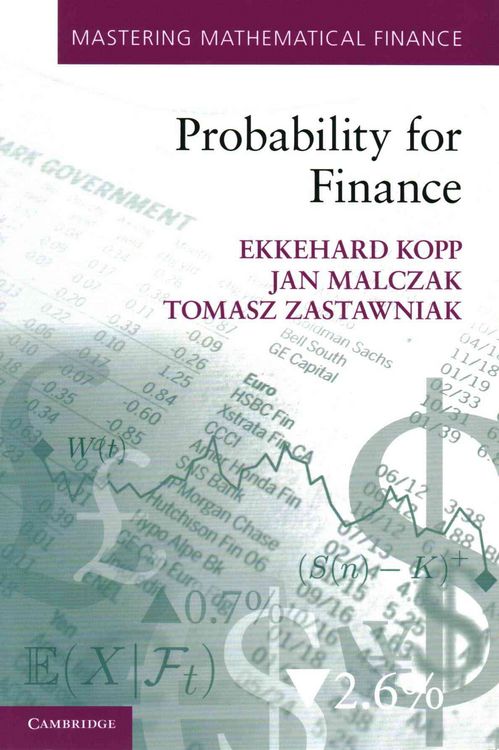 Produktbild: Probability for Finance