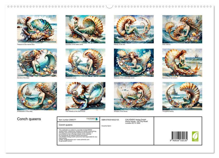 Produktbild: Conch queens (High Quality Premium Wall Calendar 2026 DIN A2 landscape),CALVENDO 12 Month Wall Calendar