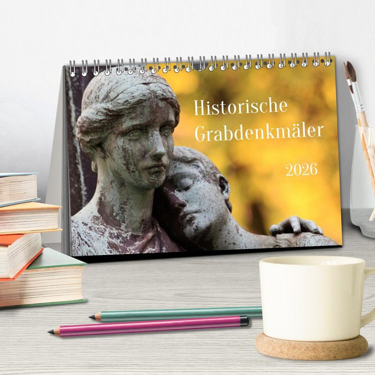 Produktbild: Alte Grabdenkm&auml;ler (Tischkalender 2026 DIN A5 quer), CALVENDO Monatskalender