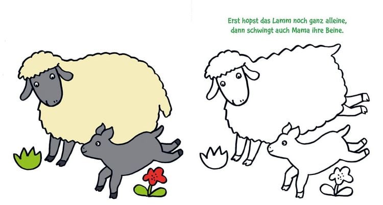 Produktbild: Ausmalbilder f&uuml;r Kita-Kinder: Das dicke Kindergarten-Malbuch: Tierkinder