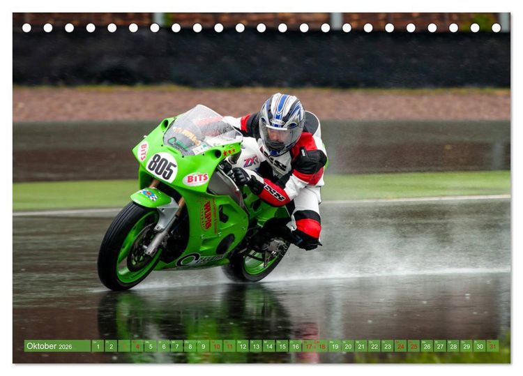 Produktbild: Motorrad Rennsport (Tischkalender 2026 DIN A5 quer), CALVENDO Monatskalender