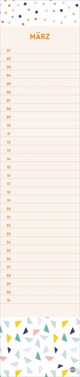 Design Geburtstagskalender Langplaner mini