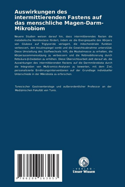 Produktbild: Auswirkungen des intermittierenden Fastens auf das menschliche Magen-Darm-Mikrobiom