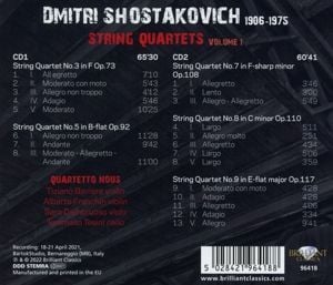 Produktbild: Shostakovich:String Quartets Vol.1