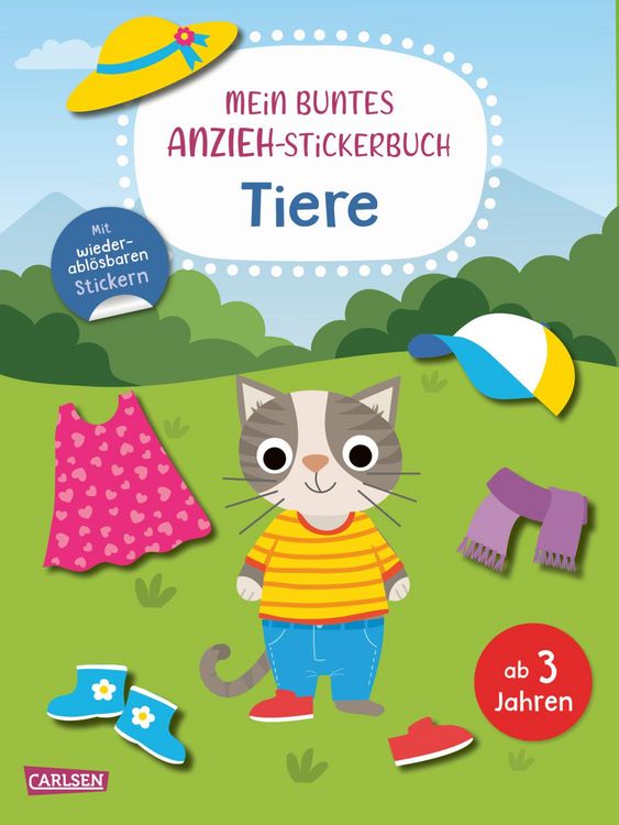 Produktbild: Mein buntes Anzieh-Stickerbuch: Tiere