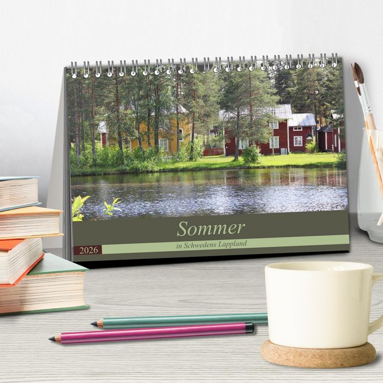 Produktbild: Sommer in Schwedens Lappland (Tischkalender 2026 DIN A5 quer), CALVENDO Monatskalender