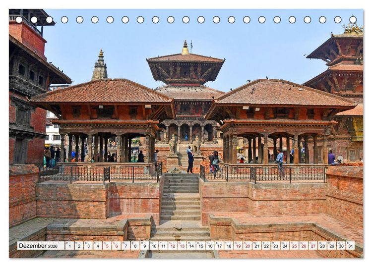 Produktbild: LALITPUR, die alte K&ouml;nigsstadt (Tischkalender 2026 DIN A5 quer), CALVENDO Monatskalender