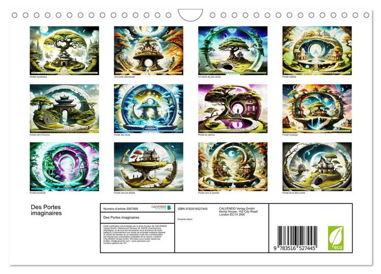 Produktbild: Des Portes imaginaires (Calendrier mural 2026 DIN A4 vertical), CALVENDO calendrier mensuel