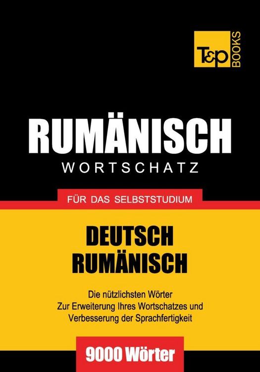 Produktbild: Wortschatz Deutsch-Rum&auml;nisch f&uuml;r das Selbststudium - 9000 W&ouml;rter