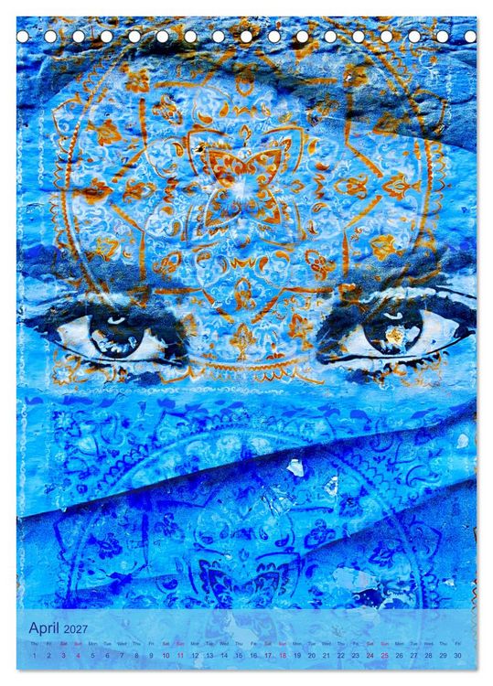 Produktbild: Chefchouen - The Blue City (Desk Calendar 2027 DIN A5 portrait), CALVENDO 12 Month DeskCalendar