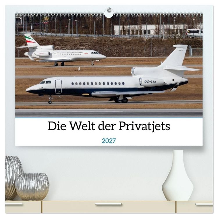 Produktbild: Die Welt der Privatjets (hochwertiger Premium Wandkalender 2027 DIN A2 quer), Kunstdruck in Hochglanz