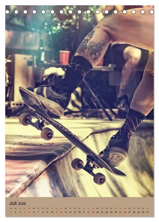 Produktbild: Skateboarding - einfach Spa&szlig; (Tischkalender 2026 DIN A5 hoch), CALVENDO Monatskalender
