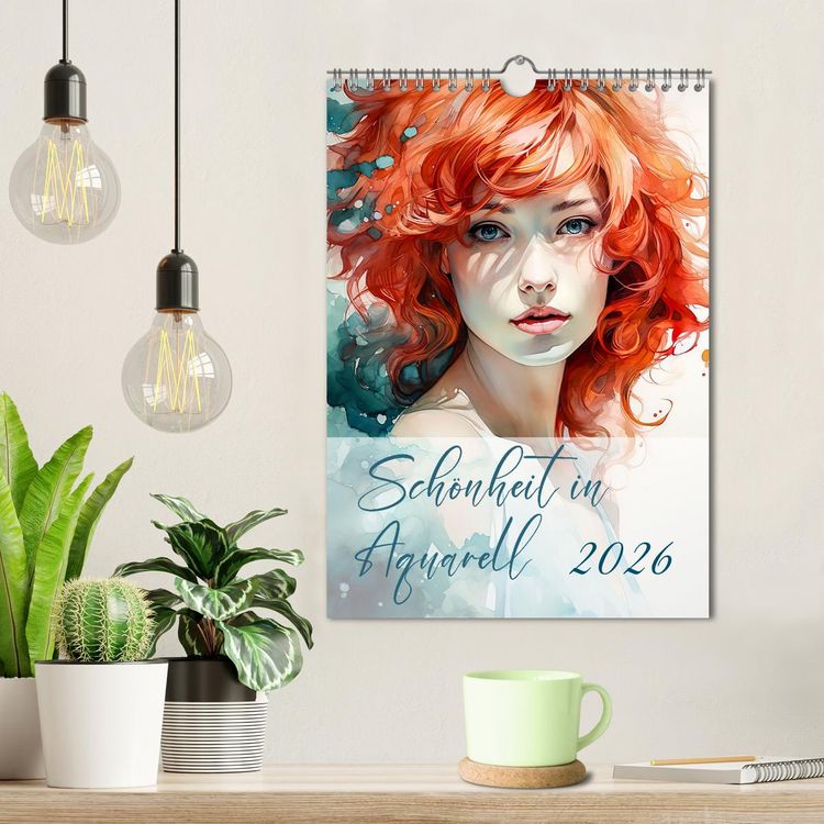Produktbild: Sch&ouml;nheit in Aquarell (Wandkalender 2026 DIN A4 hoch), CALVENDO Monatskalender