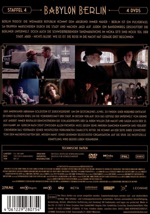 Produktbild: Babylon Berlin - Staffel 4 [4 DVDs]