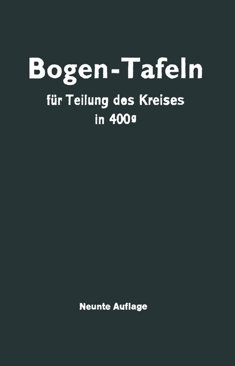 Produktbild: Taschenbuch zum Abstecken von Kreisbogen