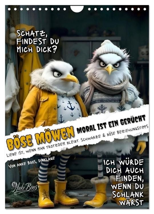 Produktbild: B&ouml;se M&ouml;wen - Moral ist ein Ger&uuml;cht (Wandkalender 2027 DIN A4 hoch), CALVENDO Monatskalender
