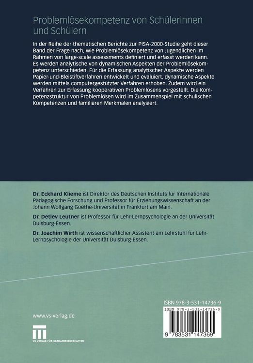 Produktbild: Probleml&ouml;sekompetenz von Sch&uuml;lerinnen und Sch&uuml;lern