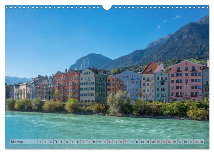 Produktbild: Innsbruck - Die Stadt im Herzen der Alpen (Wandkalender 2026 DIN A3 quer), CALVENDO Monatskalender