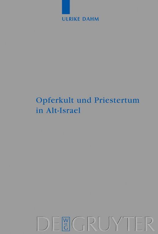 Produktbild: Opferkult und Priestertum in Alt-Israel