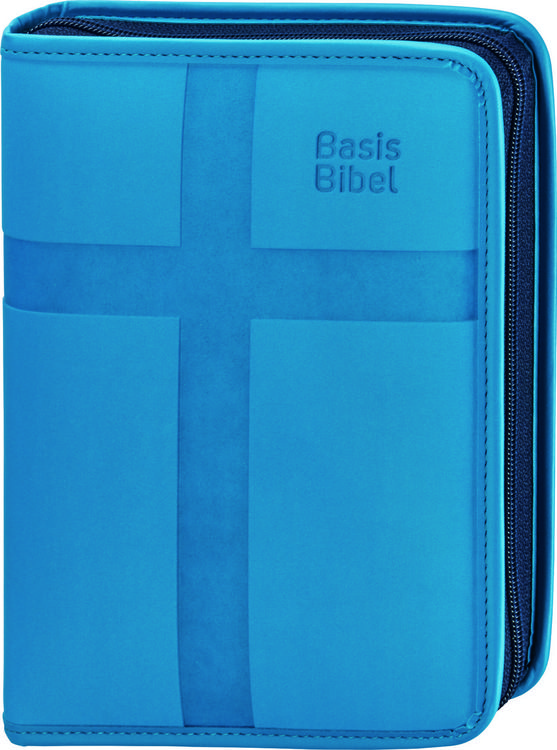 Produktbild: BasisBibel. Die Kompakte. Kunstlederh&uuml;lle mit Rei&szlig;verschluss. hellblau
