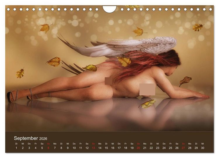 Produktbild: Engel der Verf&uuml;hrung - Mythologie als Akt (Wandkalender 2026 DIN A4 quer), CALVENDO Monatskalender