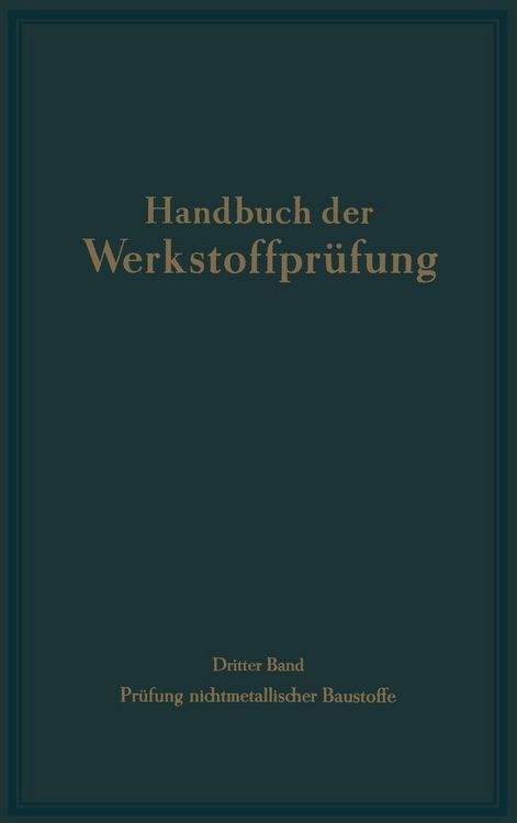 Produktbild: Die Pr&uuml;fung nichtmetallischer Baustoffe