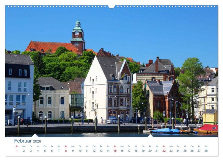 Produktbild: Flensburg 2026. Impressionen rund um den Hafen (hochwertiger Premium Wandkalender 2026 DIN A2 quer), Kunstdruck in Hochglanz