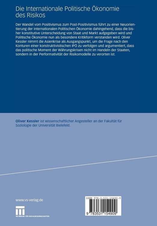 Produktbild: Die Internationale Politische &Ouml;konomie des Risikos
