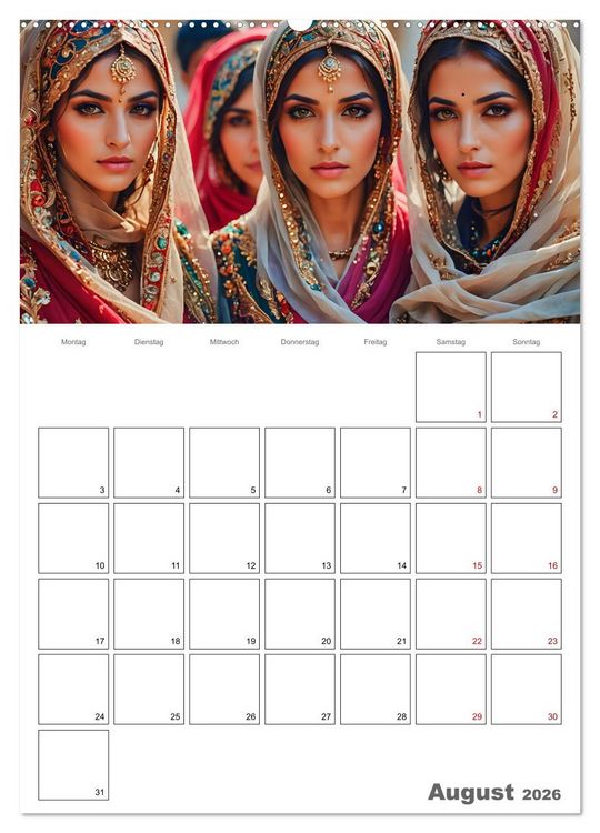 Produktbild: Frauen des Sultans (Wandkalender 2026 DIN A2 hoch), CALVENDO Monatskalender