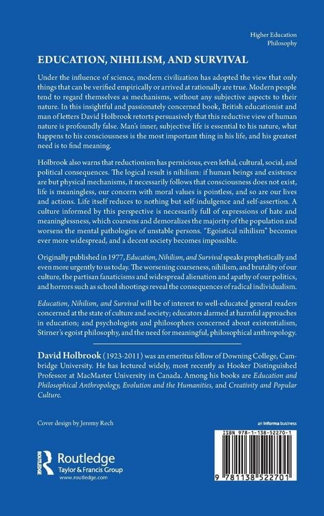 Produktbild: Education, Nihilism, and Survival