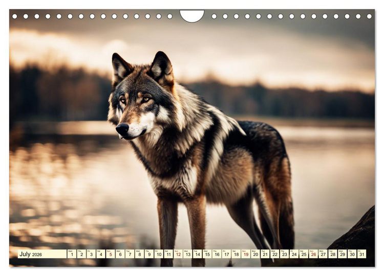 Produktbild: A year among wolves (Wall Calendar 2026 DIN A4 landscape), CALVENDO 12 Month Wall Calendar