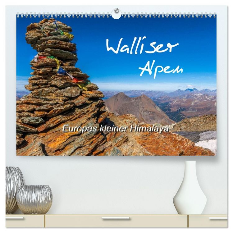 Produktbild: Walliser Alpen &ndash; Europas &raquo;kleiner&laquo; Himalaya (hochwertiger Premium Wandkalender 2026 DIN A2 quer), Kunstdruck in Hochglanz