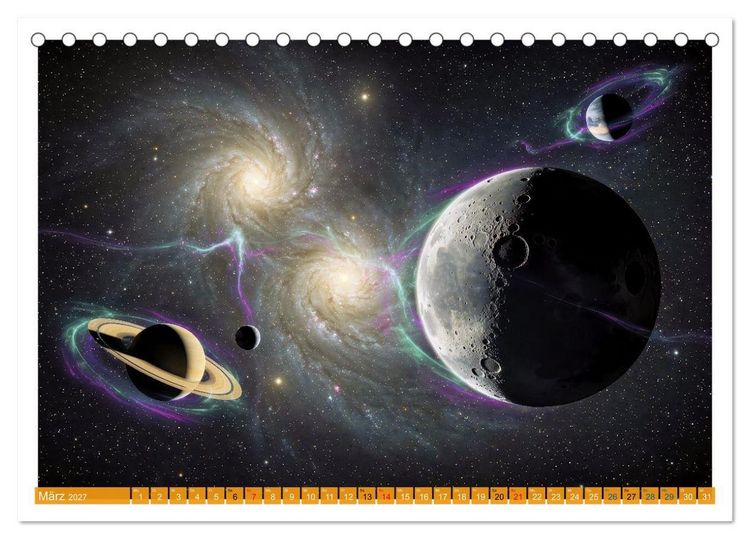 Produktbild: Kosmische Anomalien (Tischkalender 2027 DIN A5 quer), CALVENDO Monatskalender