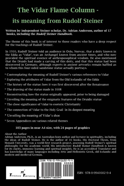 Produktbild: The Vidar Flame-Column: Its Meaning From Rudolf Steiner
