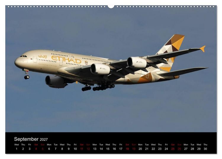 Produktbild: Widebody Jets (High Quality Premium Wall Calendar 2027 DIN A2 landscape),CALVENDO 12 Month Wall Calendar