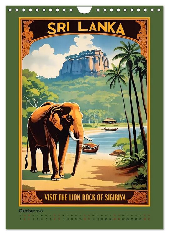 Produktbild: Exotic Travel Poster - nostalgische Abenteuerreisen um die Welt (Wandkalender 2027 DIN A4 hoch), CALVENDO Monatskalender