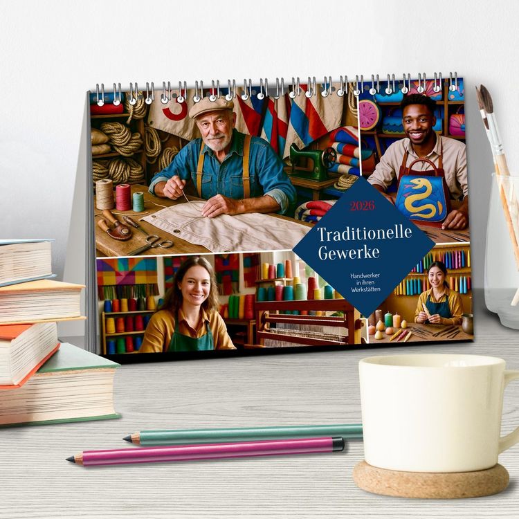 Produktbild: Traditionelle Gewerke (Tischkalender 2026 DIN A5 quer), CALVENDO Monatskalender