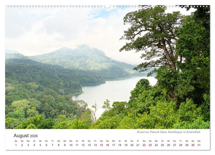 Produktbild: Impressionen einer Reise durch Bali (Wandkalender 2026 DIN A2 quer), CALVENDO Monatskalender