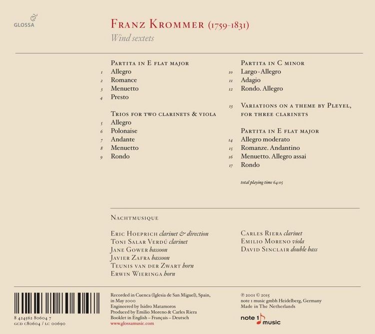 Produktbild: Krommer/Wind Sextets