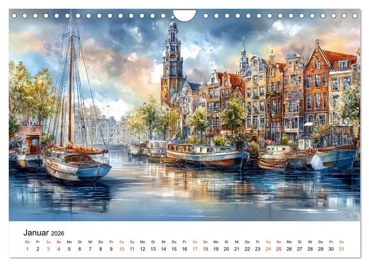 Produktbild: Stadtpoesie in sanften Farben (Wandkalender 2026 DIN A4 quer), CALVENDO Monatskalender