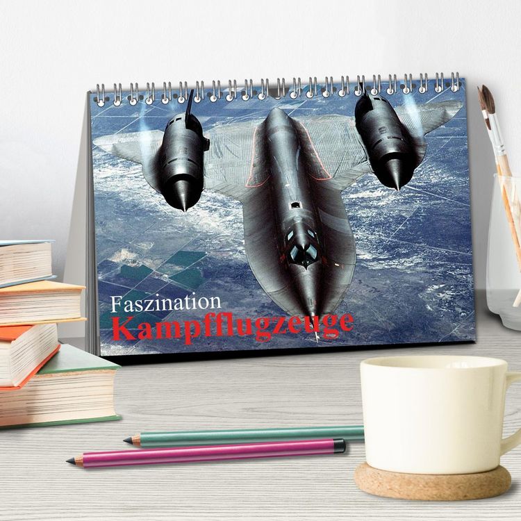 Produktbild: Faszination Kampfflugzeuge (Tischkalender 2026 DIN A5 quer), CALVENDO Monatskalender