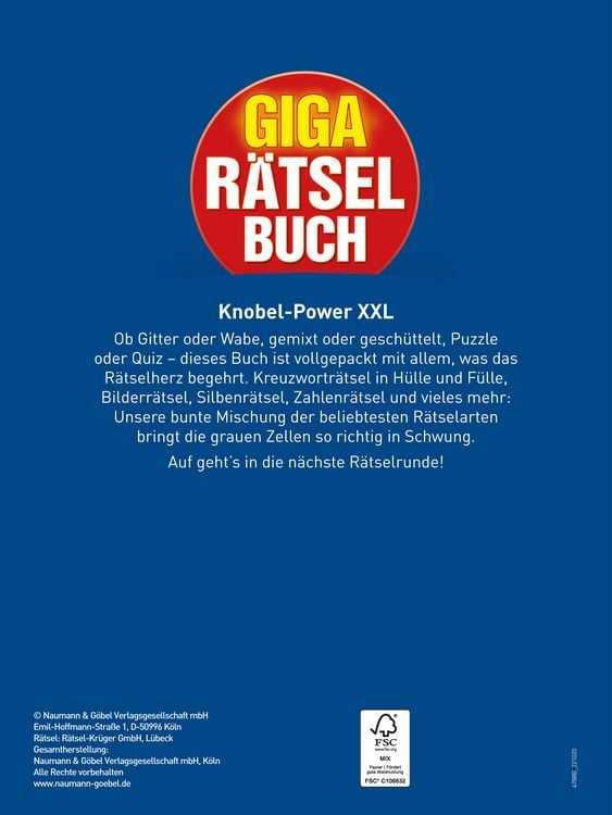 Produktbild: Giga-R&auml;tselbuch 3
