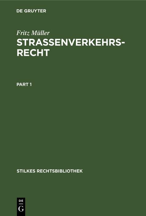 Produktbild: Strassenverkehrsrecht
