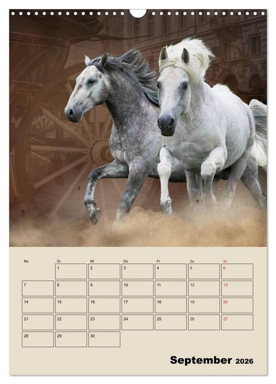 Produktbild: Pferdetr&auml;umereien - Traumbilder von Traumpferden (Wandkalender 2026 DIN A3 hoch), CALVENDO Monatskalender