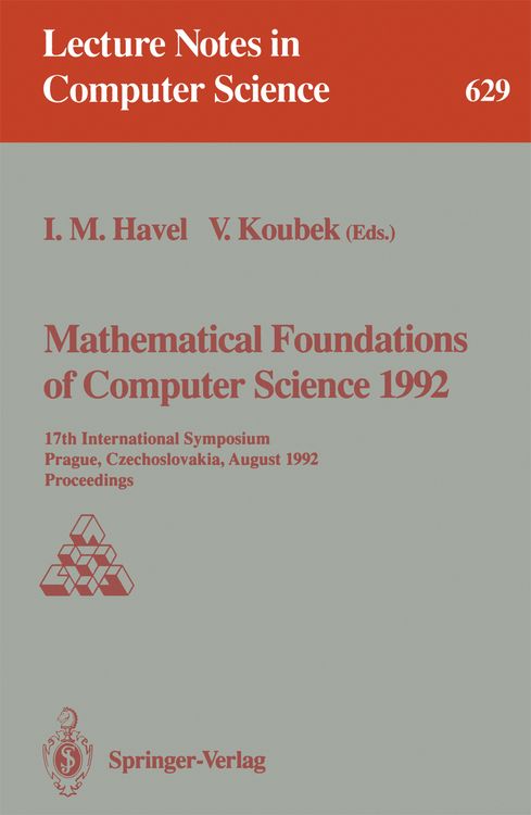 Produktbild: Mathematical Foundations of Computer Science 1992