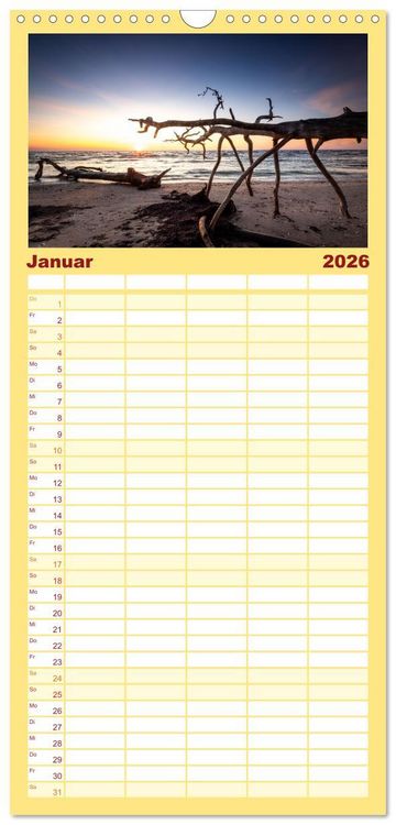 Produktbild: Familienplaner 2026 - Traumhaftes Baltikum mit 5 Spalten (Wandkalender, 21 x 45 cm) CALVENDO