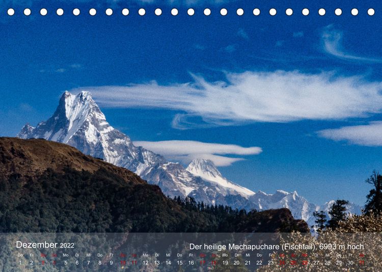 Produktbild: NEPAL - rund um die Annapurna (Tischkalender 2022 DIN A5 quer)